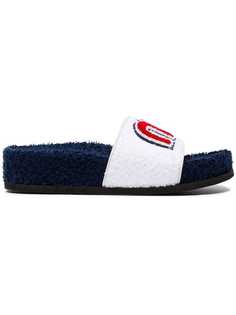 Miu Miu towel logo cotton slides