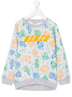 Kenzo Kids толстовка со сплошным принтом