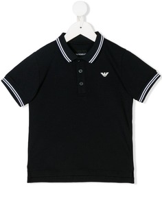 Emporio Armani Kids рубашка-поло с отделкой в полоску