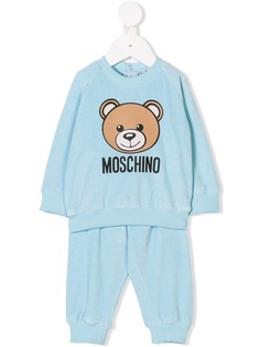 Moschino Kids спортивный костюм с плюшевым медведем и логотипом