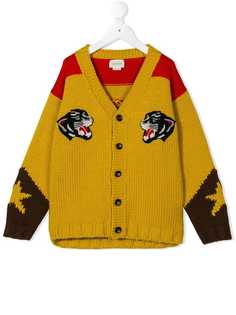 Gucci Kids кардиган жаккардовой вязки