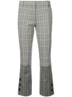 Derek Lam 10 Crosby Cropped Flare Trouser with Button Slit Hem Detail