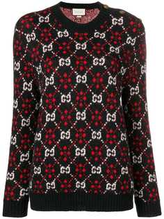 Gucci джемпер с узором GG