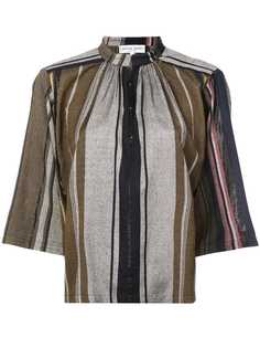 Apiece Apart блузка в полоску с укороченными рукавами