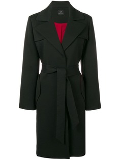 Armani Exchange пальто с поясом