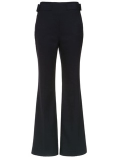 Egrey side buckles flared trousers