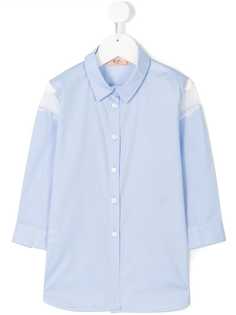 Nº21 Kids рубашка с кружевными вставками на плечах