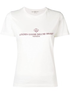 Golden Goose Deluxe Brand футболка с принтом логотипа спереди