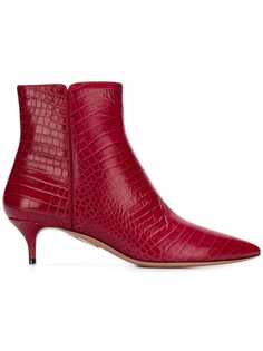 Aquazzura ботильоны Editor с эффектом крокодиловой кожи