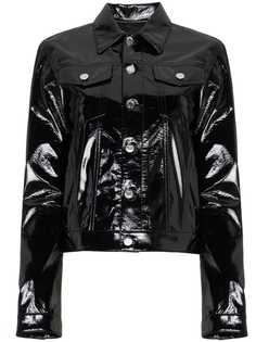 Helmut Lang виниловая куртка на пуговицах
