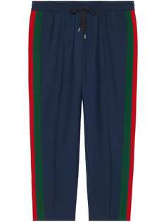 Gucci укороченные брюки с лампасами