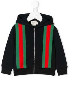 Gucci Kids толстовка с капюшоном и полосками web