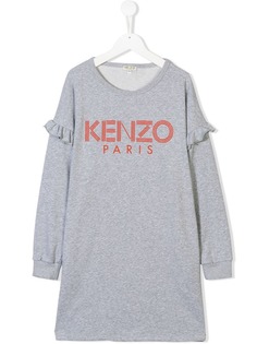 Kenzo Kids трикотажное платье с логотипом TEEN
