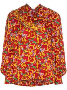 PushBUTTON блузка с цветочным принтом