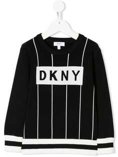 Dkny Kids свитер с полосками и логотипом