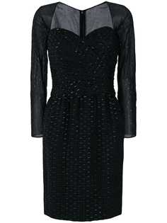 Christian Dior Vintage платье со сборками в горох