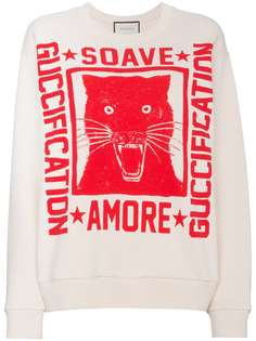 Gucci толстовка с принтом Soave Amore Guccification