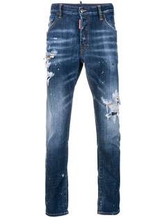 Dsquared2 состаренные джинсы Skater