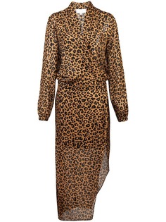 Michelle Mason платье с запахом и леопардовым принтом