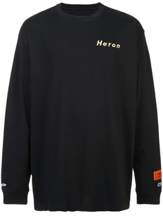Heron Preston футболка с длинными рукавами и логотипом