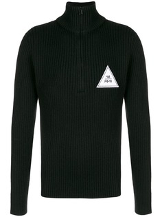 Gosha Rubchinskiy свитер на молнии с вышитым логотипом