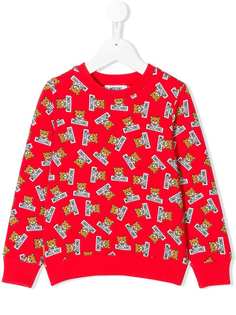 Moschino Kids толстовка с принтом медведей с логотипом