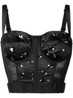 Dolce & Gabbana топ-бюстье с панелями из тюля