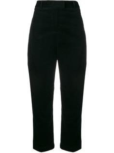 Brag-Wette velvet tapered trousers