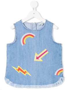 Stella Mccartney Kids джинсовый топ Violetta с вышивкой