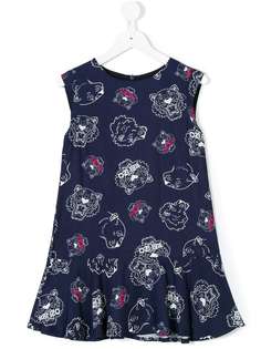 Kenzo Kids платье с принтом тигров