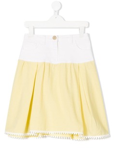 Elisabetta Franchi La Mia Bambina юбка с контрастными панелями