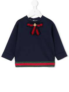 Gucci Kids толстовка с отделкой Web