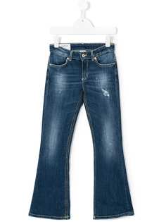Dondup Kids расклешенные джинсы с эффектом потертости