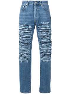 Alexander McQueen джинсы свободного кроя с декоративными дырами