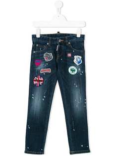 Dsquared2 Kids джинсы с заплатками