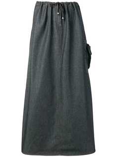 Fendi Vintage юбка макси с карманами