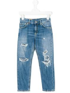 Dondup Kids джинсы с потертой отделкой