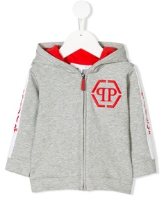 Philipp Plein Junior толстовка с капюшоном и вышивкой логотипа