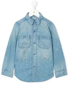 Denim Dungaree джинсовая рубашка с эффектом разбрызганной краски