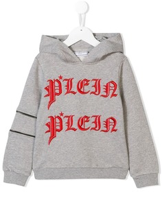 Philipp Plein Junior толстовка с капюшоном и вышитым логотипом