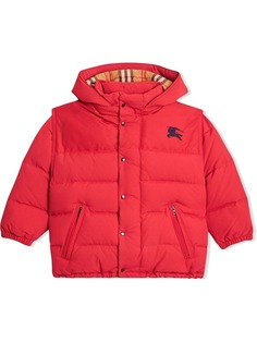 Burberry Kids пуховик с капюшоном