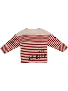 Burberry Kids топ в полоску с принтом SW!