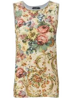Dolce & Gabbana Vintage блузка без рукавов с цветочным принтом