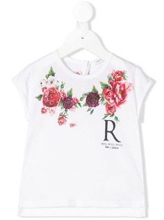 Dolce & Gabbana Kids футболка с принтом роз