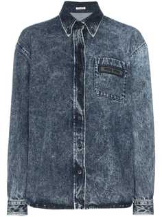 Miu Miu джинсовая куртка с выцветшим эффектом
