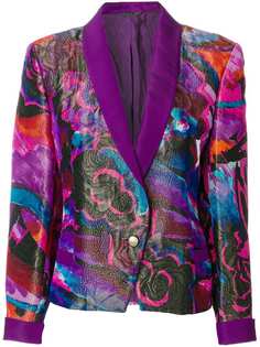 Versace Vintage пиджак с принтом роз