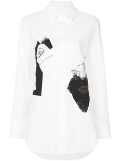 Yohji Yamamoto рубашка с принтом