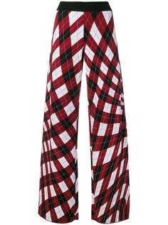 MRZ расклешенные брюки в клетку