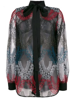 Elie Saab рубашка с вышивкой
