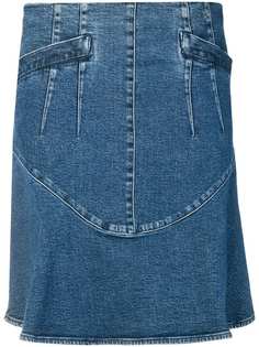 Chanel Vintage джинсовая юбка А-образного силуэта